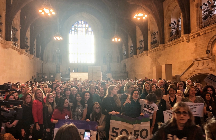 Women assembled at the event