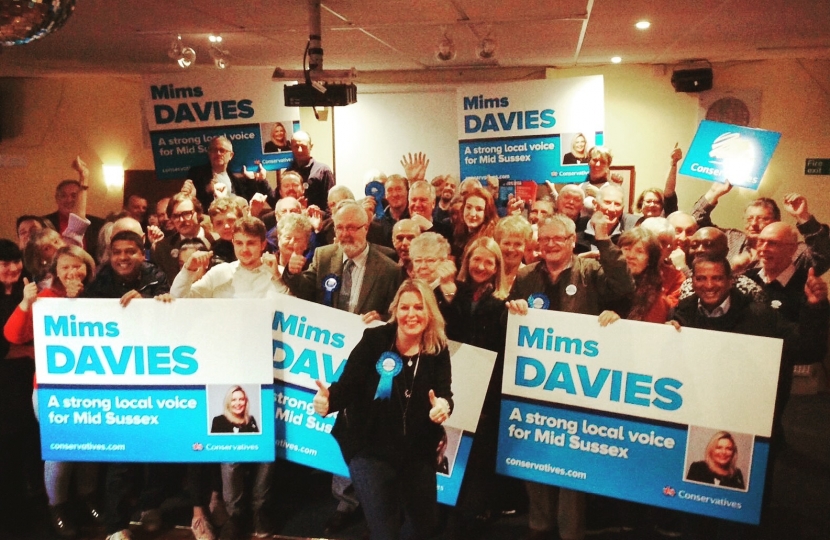 Mims and the Mid Sussex Team in Burgess Hill at the campaign launch  