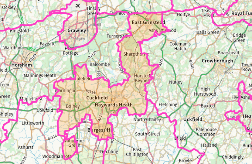 Mid Sussex Constituency Map