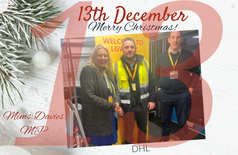 On the 13th Day of Christmas, Mims Davies MP presents - DHL