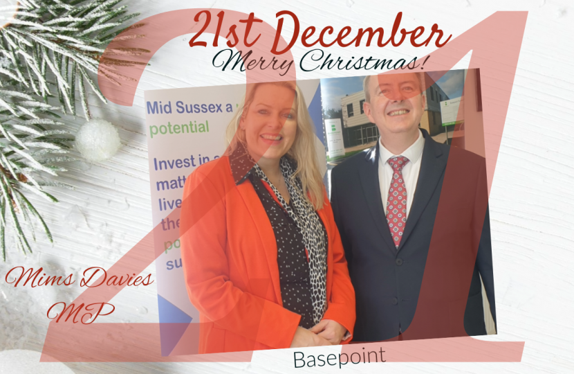 On the 21st Day of Christmas, Mims Davies MP presents - Basepoint