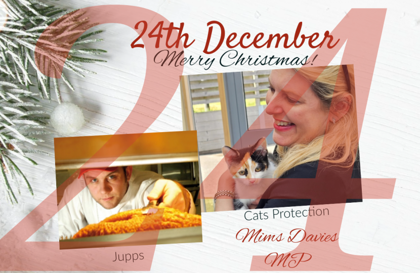 On the 24th Day of Christmas, Mims Davies MP presents - Cats Protection and Jupps Fish and Chips