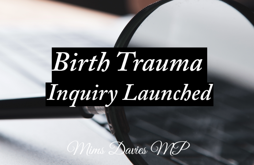 Mims Davies MP Supports Birth Trauma Inquiry Launched in UK Parliament