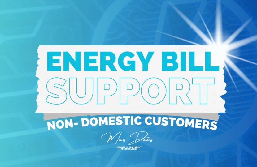 Energy Bill support for non domestic customers 