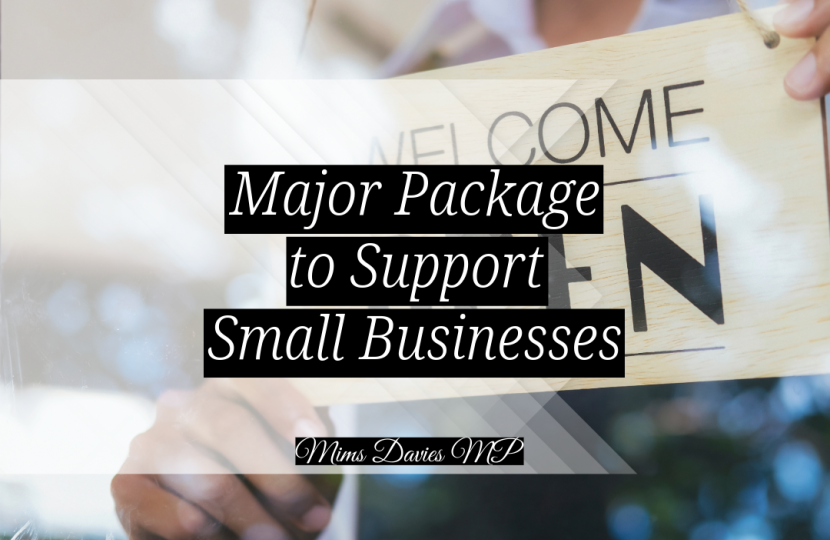 Mims Davies MP Announces Major Package to Support Small Businesses