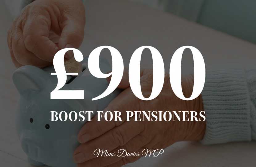 Mims Davies MP Welcomes £900 boost for Pensioners in Mid Sussex