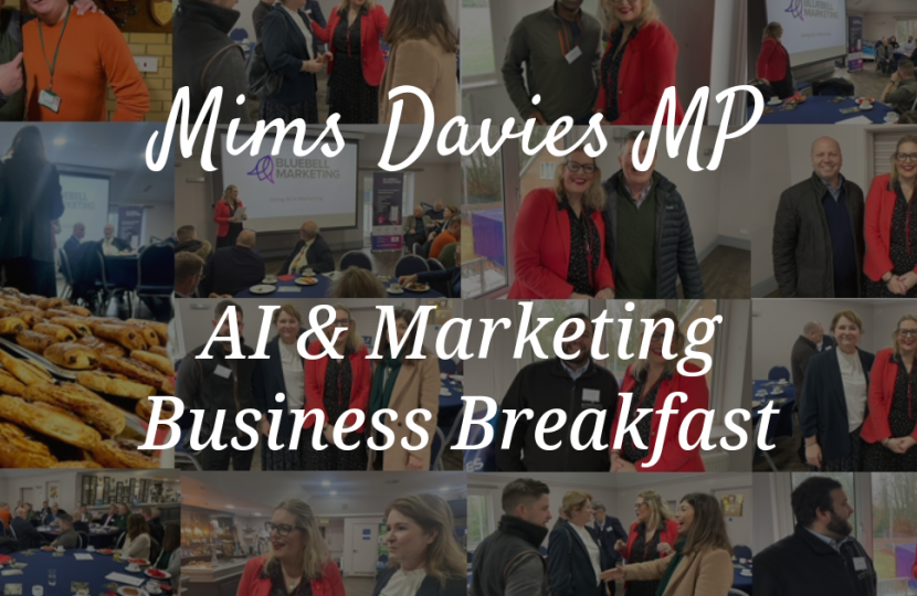 Mims Davies MP Hosts AI & Marketing Business Breakfast