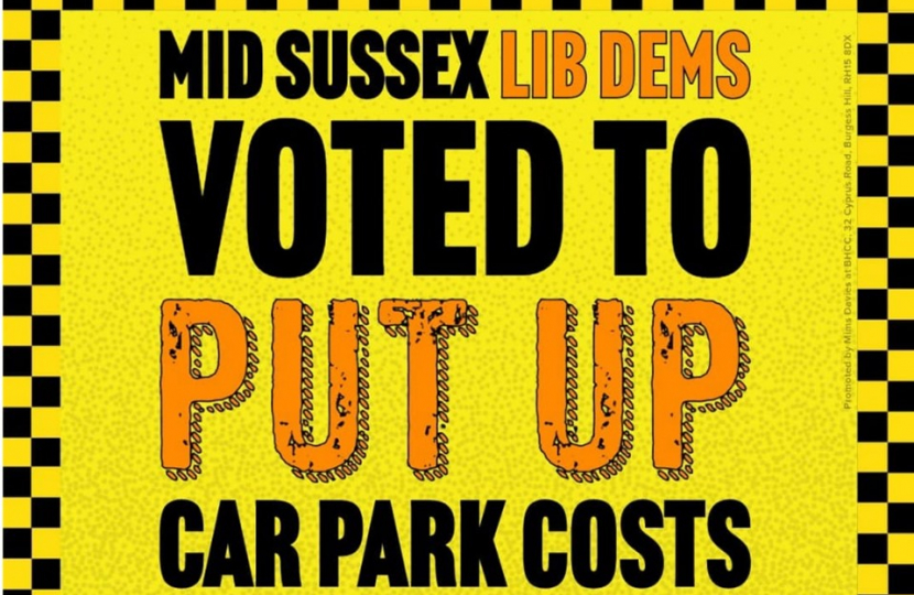 Mid Sussex Lib Dems voted to put up car parking costs