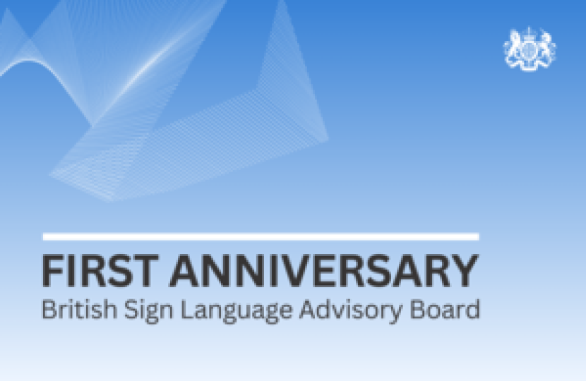 Minister Mims Davies MP marks first anniversary of BSL Advisory Board