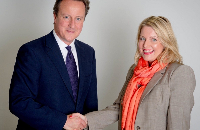 David Cameron and Mims Davies
