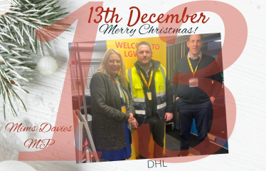 On the 13th Day of Christmas, Mims Davies MP presents - DHL