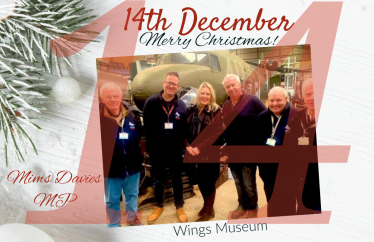 On the 14th Day of Christmas, Mims Davies MP presents - Wings Museum