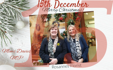 On the 15th Day of Christmas, Mims Davies MP presents - Rosanne Florists