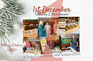  On the 1st Day of Christmas, Mims Davies MP presents - A Taste From Across Mid Sussex!