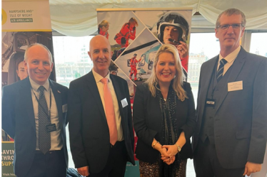 Mims Davies MP with representatives from Kent, Surrey and Sussex Air Ambulance Trust