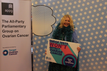 Mims Davies MP shows her support for women with ovarian cancer across Mid Sussex