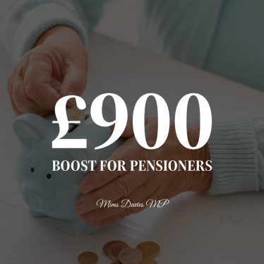 Mims Davies MP Welcomes £900 boost for Pensioners in Mid Sussex