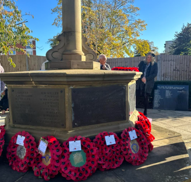 Mims Davies MP Lays a Remembrance Cross in Burgess Hill for Armistice Day